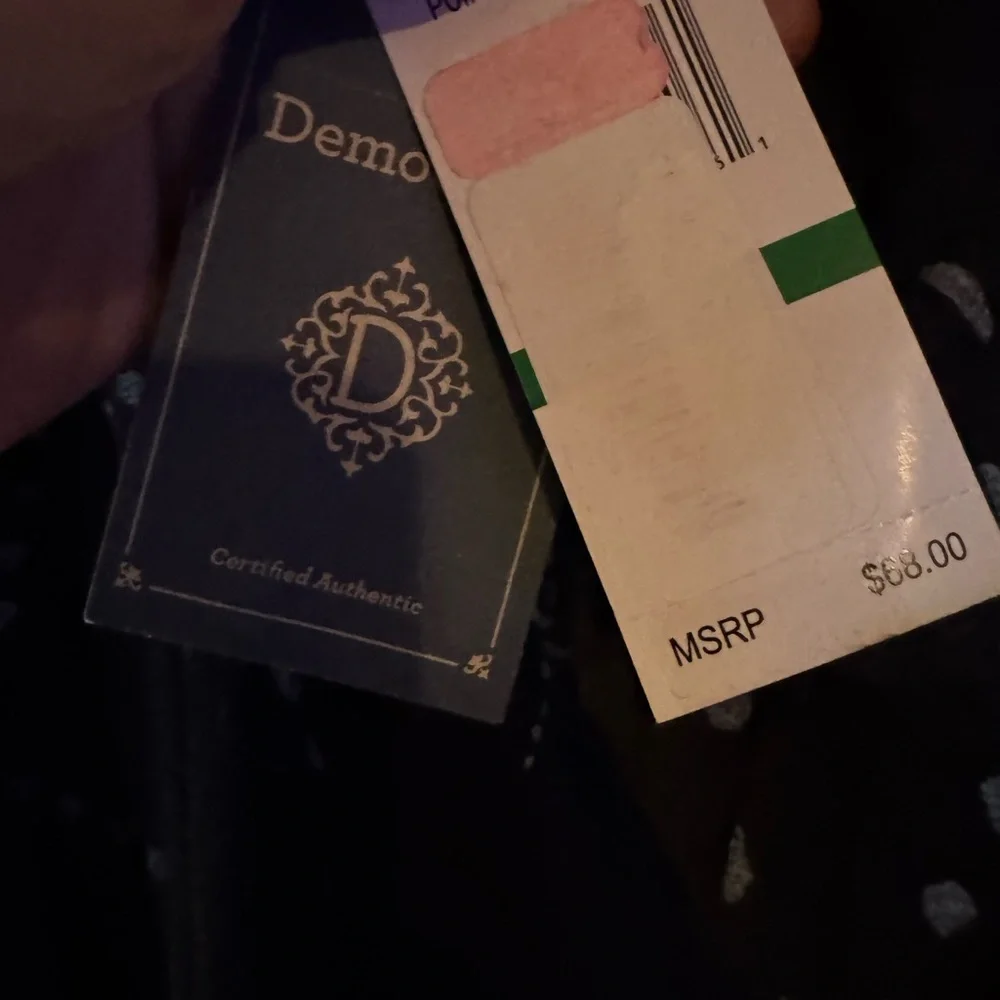 Democracy Blue and White Patterned Turtleneck Sweater - Picture 2 of 5